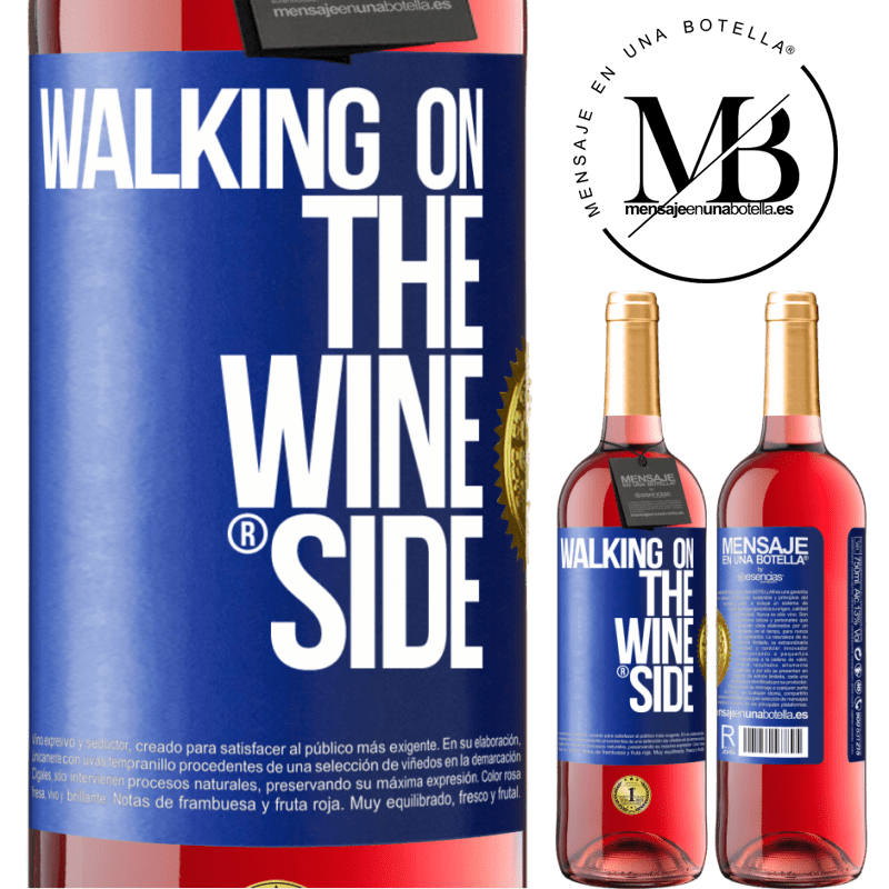 29,95 € Spedizione Gratuita | Vino rosato Edizione ROSÉ Walking on the Wine Side® Etichetta Blu. Etichetta personalizzabile Vino giovane Raccogliere 2025 Tempranillo