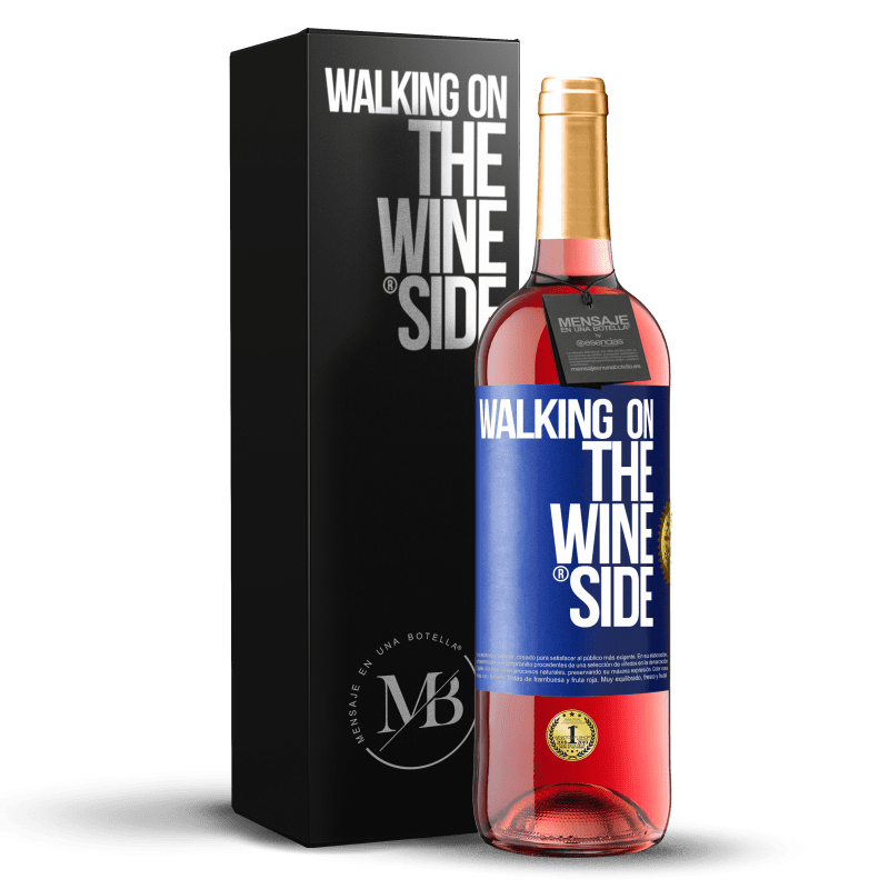 29,95 € Spedizione Gratuita | Vino rosato Edizione ROSÉ Walking on the Wine Side® Etichetta Blu. Etichetta personalizzabile Vino giovane Raccogliere 2025 Tempranillo