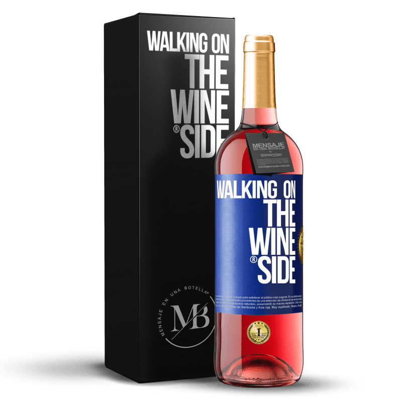 29,95 € Envio grátis | Vinho rosé Edição ROSÉ Walking on the Wine Side® Etiqueta Azul. Etiqueta personalizável Vinho jovem Colheita 2024 Tempranillo