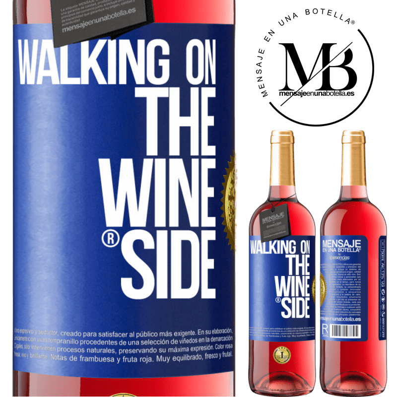 29,95 € Бесплатная доставка | Розовое вино Издание ROSÉ Walking on the Wine Side® Синяя метка. Настраиваемая этикетка Молодое вино Урожай 2024 Tempranillo