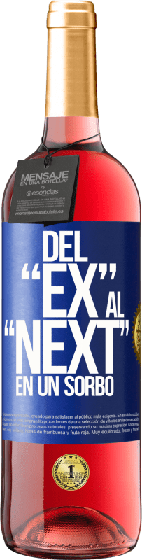 29,95 € | Vino Rosado Edición ROSÉ Del EX al NEXT en un sorbo Etiqueta Azul. Etiqueta personalizable Vino joven Cosecha 2024 Tempranillo