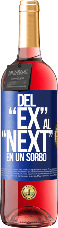 29,95 € | Vino Rosado Edición ROSÉ Del EX al NEXT en un sorbo Etiqueta Azul. Etiqueta personalizable Vino joven Cosecha 2025 Tempranillo