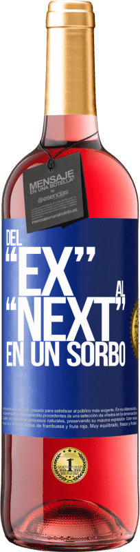 29,95 € | Vinho rosé Edição ROSÉ Del EX al NEXT en un sorbo Etiqueta Azul. Etiqueta personalizável Vinho jovem Colheita 2024 Tempranillo