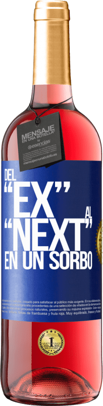 29,95 € | Vinho rosé Edição ROSÉ Del EX al NEXT en un sorbo Etiqueta Azul. Etiqueta personalizável Vinho jovem Colheita 2025 Tempranillo