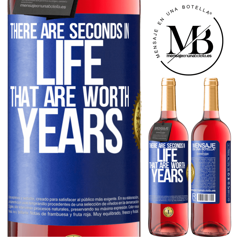 29,95 € Free Shipping | Rosé Wine ROSÉ Edition There are seconds in life that are worth years Blue Label. Customizable label Young wine Harvest 2021 Tempranillo