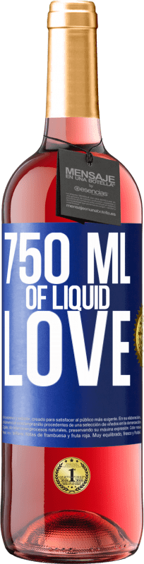 29,95 € | 桃红葡萄酒 ROSÉ版 750毫升液体之爱 蓝色标签. 可自定义的标签 青年酒 收成 2023 Tempranillo