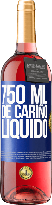 29,95 € Envío gratis | Vino Rosado Edición ROSÉ 750 ml. de cariño líquido Etiqueta Azul. Etiqueta personalizable Vino joven Cosecha 2025 Tempranillo