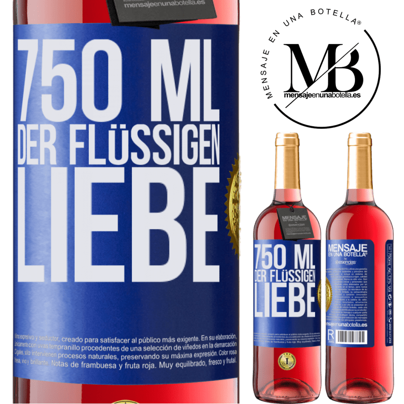 29,95 € Kostenloser Versand | Roséwein ROSÉ Ausgabe 750 ml flüssiger Liebe Blaue Markierung. Anpassbares Etikett Junger Wein Ernte 2025 Tempranillo