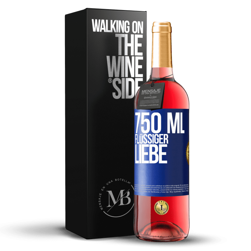 29,95 € Kostenloser Versand | Roséwein ROSÉ Ausgabe 750 ml flüssiger Liebe Blaue Markierung. Anpassbares Etikett Junger Wein Ernte 2024 Tempranillo