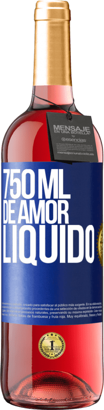 29,95 € | Vinho rosé Edição ROSÉ 750 ml de amor líquido Etiqueta Azul. Etiqueta personalizável Vinho jovem Colheita 2023 Tempranillo