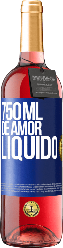 29,95 € | Vinho rosé Edição ROSÉ 750 ml de amor líquido Etiqueta Azul. Etiqueta personalizável Vinho jovem Colheita 2024 Tempranillo