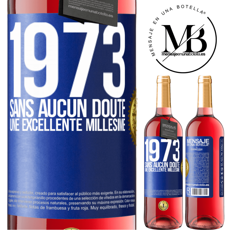 29,95 € Envoi gratuit | Vin rosé Édition ROSÉ 1973. Sans aucun doute, une excellente millésime Étiquette Bleue. Étiquette personnalisable Vin jeune Récolte 2023 Tempranillo