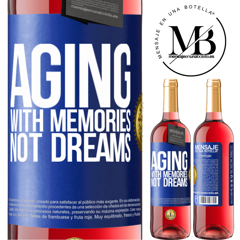 29,95 € Free Shipping | Rosé Wine ROSÉ Edition Aging with memories, not dreams Blue Label. Customizable label Young wine Harvest 2021 Tempranillo