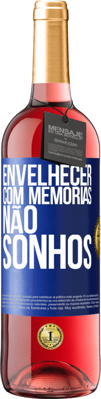 29,95 € | Vinho rosé Edição ROSÉ Envelhecer com memórias, não sonhos Etiqueta Azul. Etiqueta personalizável Vinho jovem Colheita 2024 Tempranillo