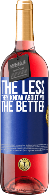 «The less they know about you, the better» ROSÉ Edition