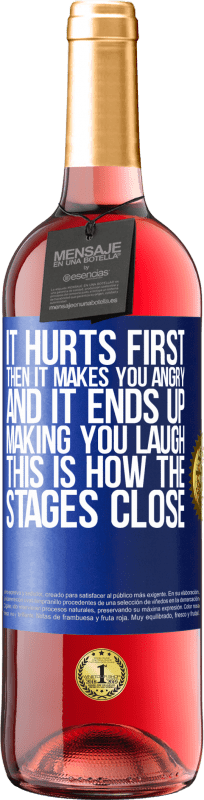 29,95 € | Rosé Wine ROSÉ Edition It hurts first, then it makes you angry, and it ends up making you laugh. This is how the stages close Blue Label. Customizable label Young wine Harvest 2024 Tempranillo