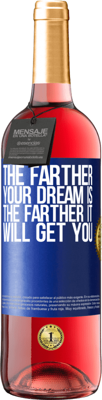 29,95 € | Rosé Wine ROSÉ Edition The farther your dream is, the farther it will get you Blue Label. Customizable label Young wine Harvest 2022 Tempranillo