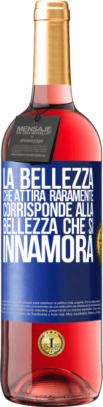 29,95 € | Vino rosato Edizione ROSÉ La bellezza che attira raramente corrisponde alla bellezza che si innamora Etichetta Blu. Etichetta personalizzabile Vino giovane Raccogliere 2025 Tempranillo