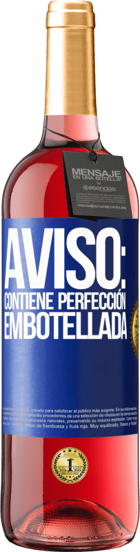 29,95 € | Vino Rosado Edición ROSÉ Aviso: contiene perfección embotellada Etiqueta Azul. Etiqueta personalizable Vino joven Cosecha 2023 Tempranillo