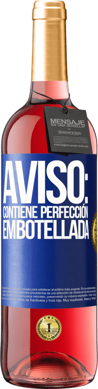 29,95 € | Vino Rosado Edición ROSÉ Aviso: contiene perfección embotellada Etiqueta Azul. Etiqueta personalizable Vino joven Cosecha 2024 Tempranillo