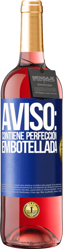 29,95 € | Vino Rosado Edición ROSÉ Aviso: contiene perfección embotellada Etiqueta Azul. Etiqueta personalizable Vino joven Cosecha 2025 Tempranillo
