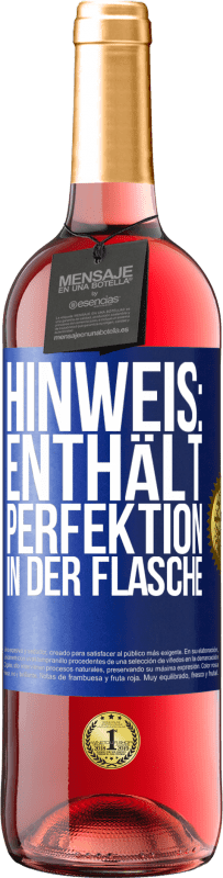 29,95 € | Roséwein ROSÉ Ausgabe Hinweis: Enthält Perfektion in der Flasche Blaue Markierung. Anpassbares Etikett Junger Wein Ernte 2024 Tempranillo