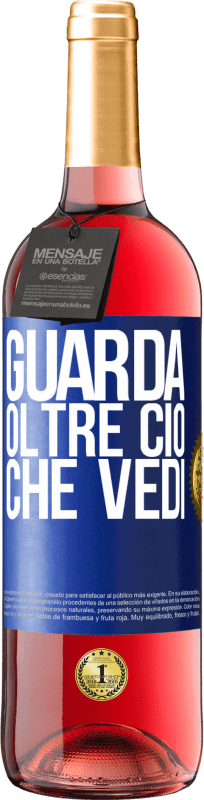 29,95 € Spedizione Gratuita | Vino rosato Edizione ROSÉ Guarda oltre ciò che vedi Etichetta Blu. Etichetta personalizzabile Vino giovane Raccogliere 2025 Tempranillo