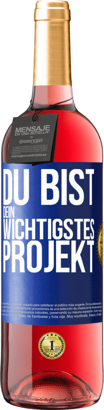 29,95 € | Roséwein ROSÉ Ausgabe Du bist dein wichtigstes Projekt Blaue Markierung. Anpassbares Etikett Junger Wein Ernte 2024 Tempranillo