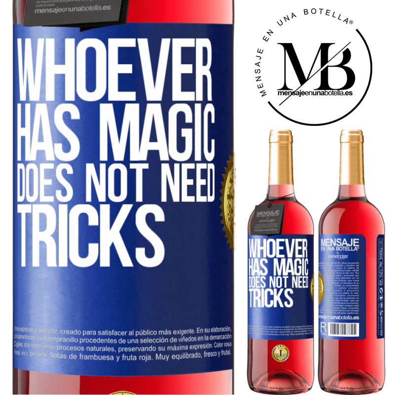 29,95 € Free Shipping | Rosé Wine ROSÉ Edition Whoever has magic does not need tricks Blue Label. Customizable label Young wine Harvest 2021 Tempranillo