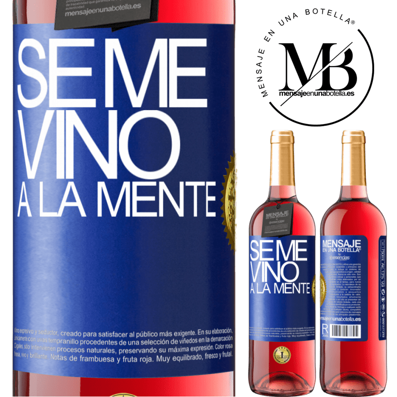 29,95 € 送料無料 | ロゼワイン ROSÉエディション Se me VINO a la mente… 青いタグ. カスタマイズ可能なラベル 若いワイン 収穫 2025 Tempranillo