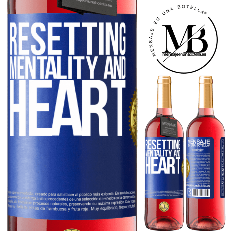 29,95 € Free Shipping | Rosé Wine ROSÉ Edition Resetting mentality and heart Blue Label. Customizable label Young wine Harvest 2021 Tempranillo