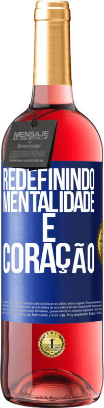29,95 € | Vinho rosé Edição ROSÉ Redefinindo mentalidade e coração Etiqueta Azul. Etiqueta personalizável Vinho jovem Colheita 2025 Tempranillo