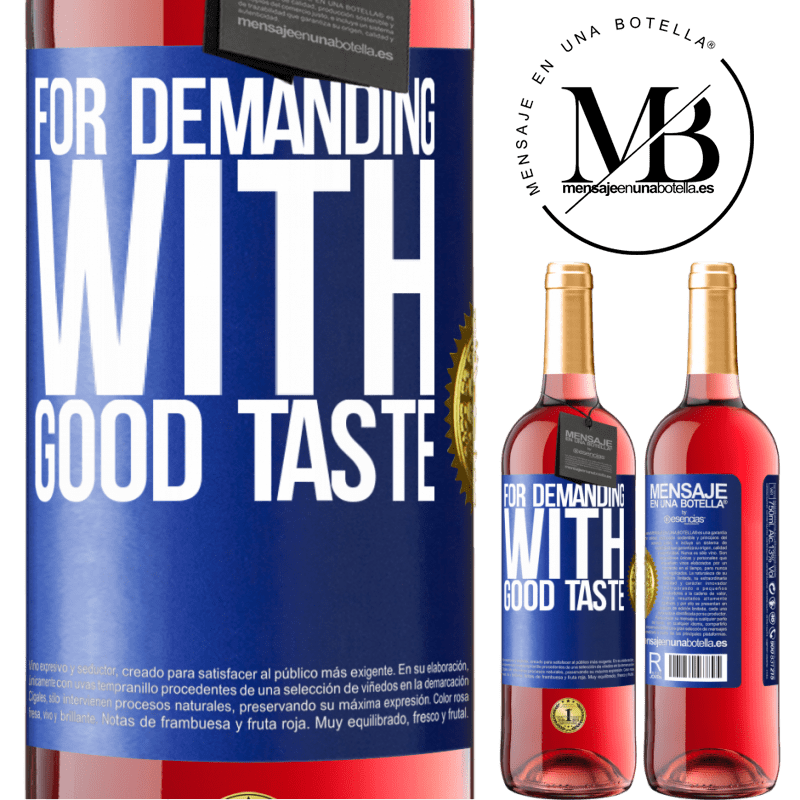 29,95 € Free Shipping | Rosé Wine ROSÉ Edition For demanding with good taste Blue Label. Customizable label Young wine Harvest 2021 Tempranillo