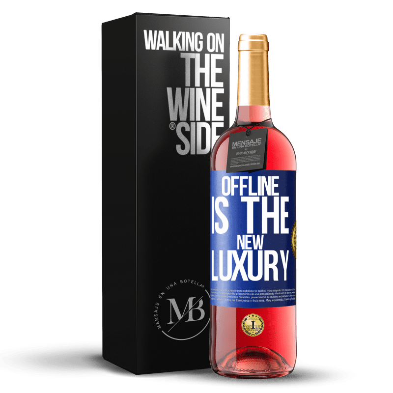 29,95 € Free Shipping | Rosé Wine ROSÉ Edition Offline is the new luxury Blue Label. Customizable label Young wine Harvest 2022 Tempranillo