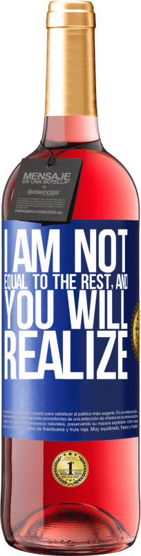 24,95 € Free Shipping | Rosé Wine ROSÉ Edition I am not equal to the rest, and you will realize Blue Label. Customizable label Young wine Harvest 2021 Tempranillo