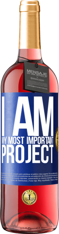 29,95 € Free Shipping | Rosé Wine ROSÉ Edition I am my most important project Blue Label. Customizable label Young wine Harvest 2025 Tempranillo