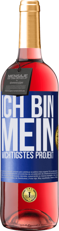 29,95 € | Roséwein ROSÉ Ausgabe Ich bin mein wichtigstes Projekt Blaue Markierung. Anpassbares Etikett Junger Wein Ernte 2023 Tempranillo