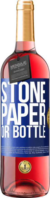 24,95 € Free Shipping | Rosé Wine ROSÉ Edition Stone, paper or bottle Blue Label. Customizable label Young wine Harvest 2021 Tempranillo