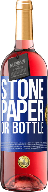 29,95 € Free Shipping | Rosé Wine ROSÉ Edition Stone, paper or bottle Blue Label. Customizable label Young wine Harvest 2024 Tempranillo