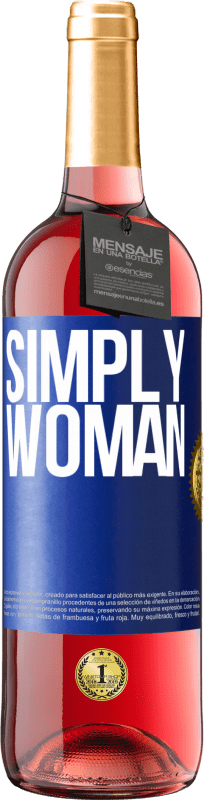 29,95 € Free Shipping | Rosé Wine ROSÉ Edition Simply woman Blue Label. Customizable label Young wine Harvest 2024 Tempranillo