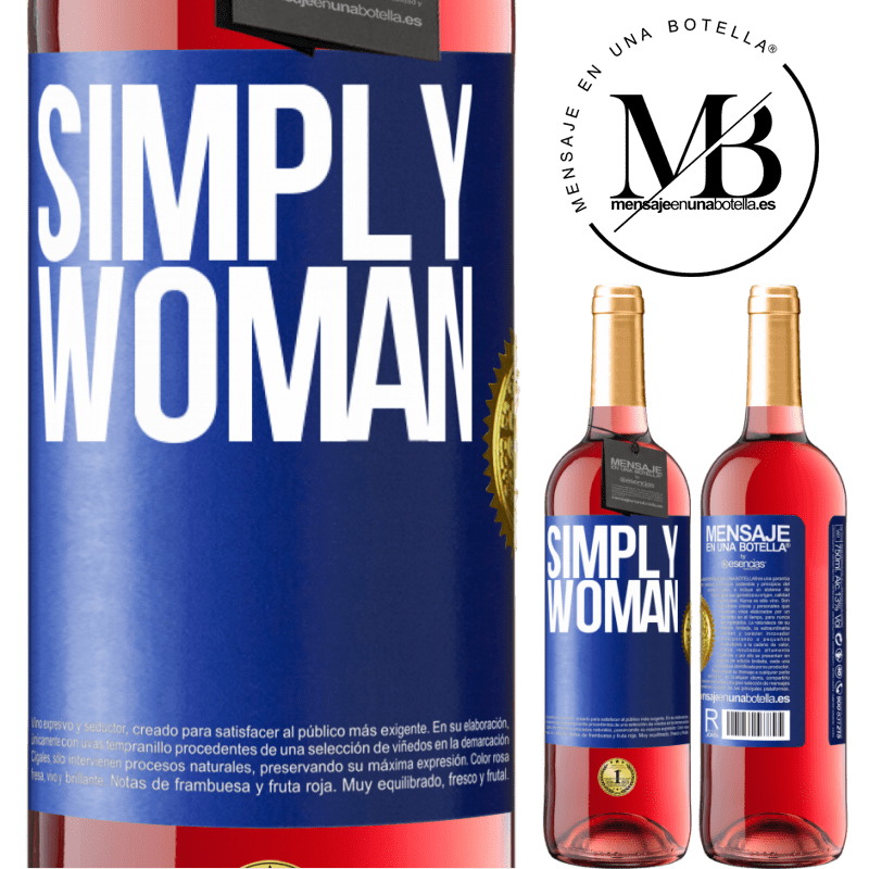 29,95 € Free Shipping | Rosé Wine ROSÉ Edition Simply woman Blue Label. Customizable label Young wine Harvest 2022 Tempranillo