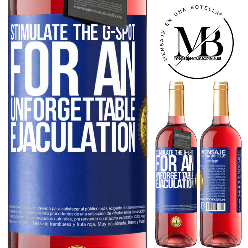 29,95 € Free Shipping | Rosé Wine ROSÉ Edition Stimulate the G-spot for an unforgettable ejaculation Blue Label. Customizable label Young wine Harvest 2021 Tempranillo