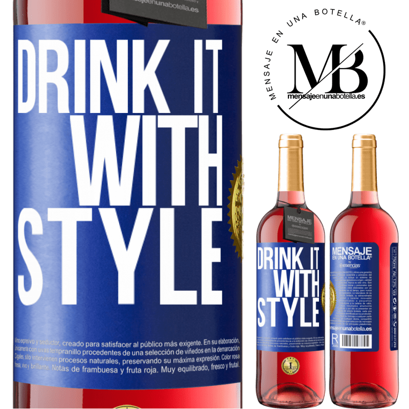 29,95 € Free Shipping | Rosé Wine ROSÉ Edition Drink it with style Blue Label. Customizable label Young wine Harvest 2022 Tempranillo