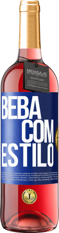 29,95 € | Vinho rosé Edição ROSÉ Beba com estilo Etiqueta Azul. Etiqueta personalizável Vinho jovem Colheita 2023 Tempranillo
