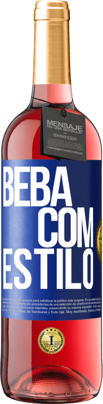 29,95 € | Vinho rosé Edição ROSÉ Beba com estilo Etiqueta Azul. Etiqueta personalizável Vinho jovem Colheita 2025 Tempranillo