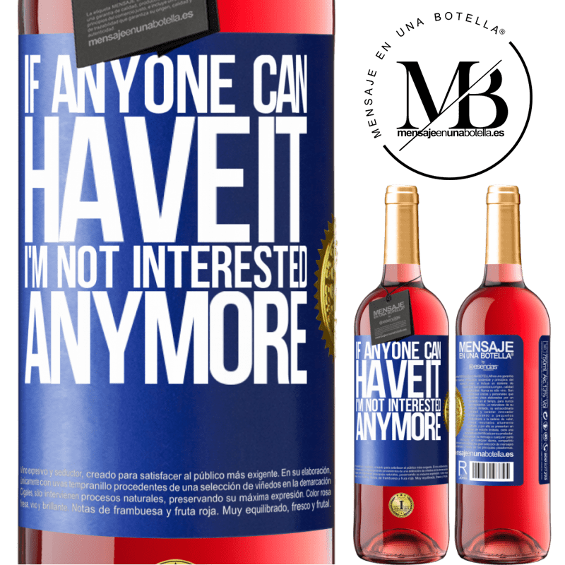 29,95 € Free Shipping | Rosé Wine ROSÉ Edition If anyone can have it, I'm not interested anymore Blue Label. Customizable label Young wine Harvest 2021 Tempranillo