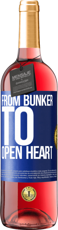 29,95 € Free Shipping | Rosé Wine ROSÉ Edition From bunker to open heart Blue Label. Customizable label Young wine Harvest 2025 Tempranillo