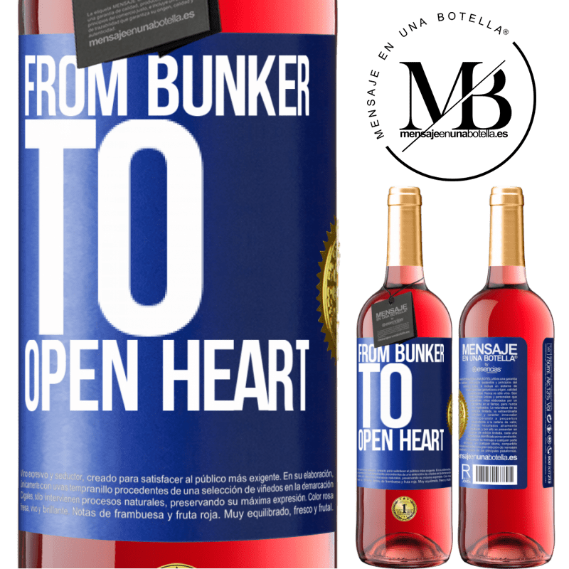 29,95 € Free Shipping | Rosé Wine ROSÉ Edition From bunker to open heart Blue Label. Customizable label Young wine Harvest 2021 Tempranillo