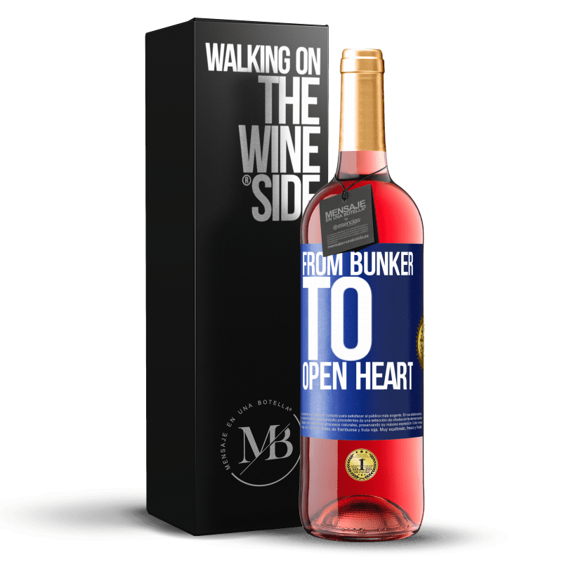29,95 € Free Shipping | Rosé Wine ROSÉ Edition From bunker to open heart Blue Label. Customizable label Young wine Harvest 2023 Tempranillo