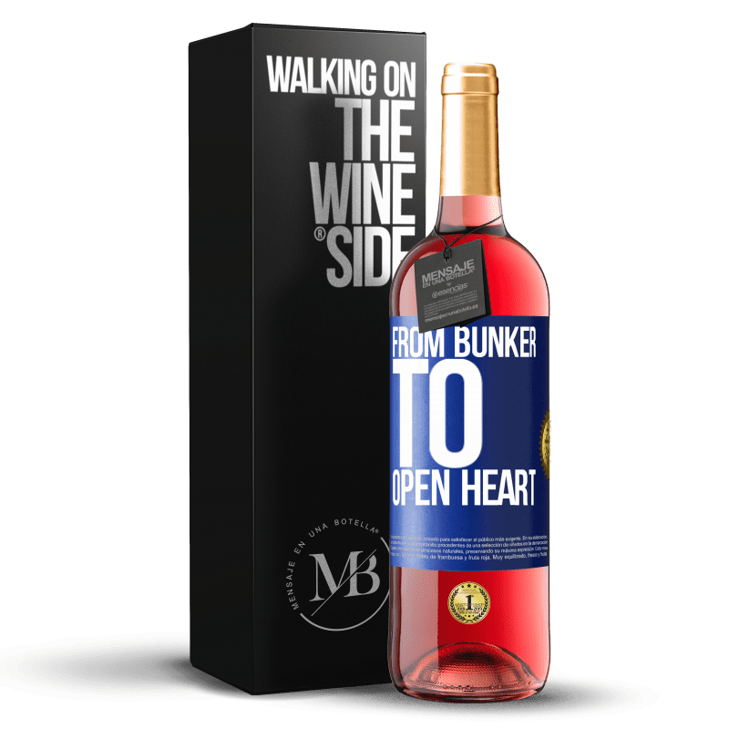 29,95 € Free Shipping | Rosé Wine ROSÉ Edition From bunker to open heart Blue Label. Customizable label Young wine Harvest 2025 Tempranillo